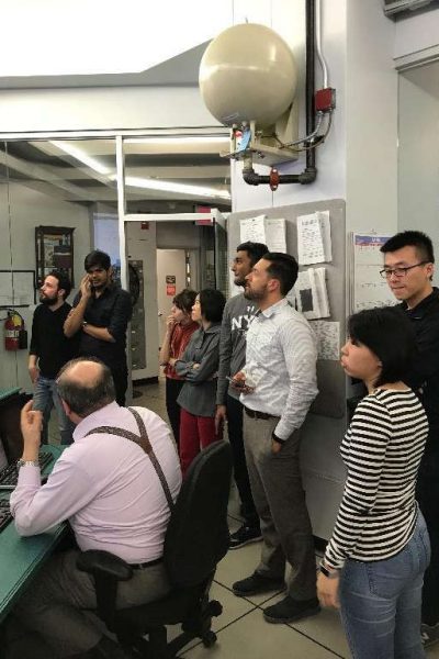 A group of student chapter members traveled to the NYCDOT Traffic Management center, where they were given a tour by NYU professor Dr. Mohamed Talas, who also works for NYCDOT.